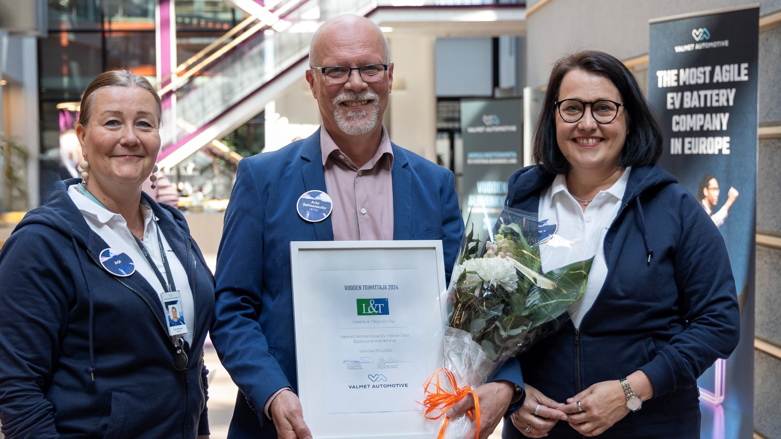 Valmet Automotive EV Power Oy palkitsi Luotean siivouspalvelut